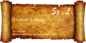 Szatur Lajos névjegykártya