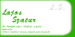 lajos szatur business card